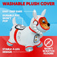 WADDLE Bouncy Hopper Plush Space Dog - Inflatable Hopping Toy for Toddlers & Kids, Indoor/Outdoor Use, Pump Included, Ages 2+