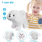 Worwoder Plush Bichon Frise Toy Puppy Electronic Interactive Pet Dog - Walking, Barking, Tail Wagging, Stretching Companion Anim