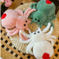 Joson 10 Inch Halloween Cartoon Spider Plush Toy, Cute Spider Plush Toy, Boys Girls Bedroom Party Decoration (White)