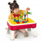 FunBlast Building Block Toys, Creative Table 2in1 Building Block and Drawing Board for Kids (Color May Vary)