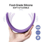 Mcgmitt Rainbow Stacking Toy, Silicone Rainbow Stacker For Toddlers, Montessori Nesting Blocks, Building Creative Color Shape Matching Toy Set, 10 Layers (Purple)
