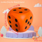 Giant 5.9 Inches Kawaii Foam Dice: A Fun-Filled, Educational Toy for Game Nights and Learning Sessions (Lucky Orange)