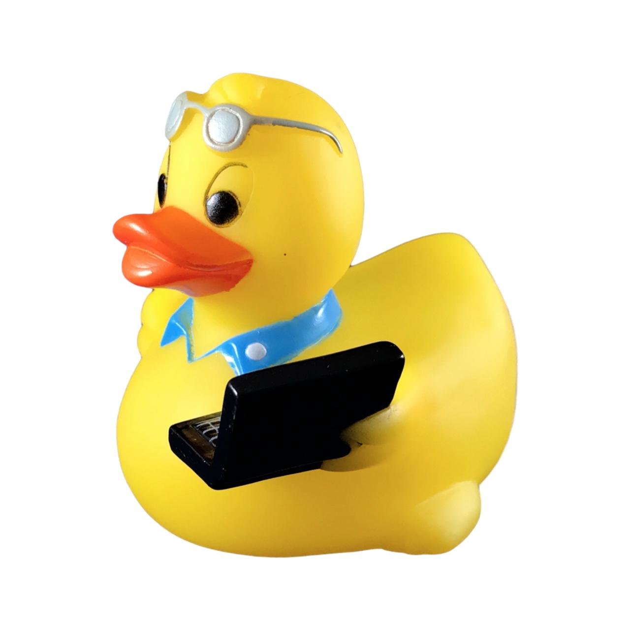 3' Office Rubber Duck [Floats Upright] - Baby Safe Bathtub Bathing Toy