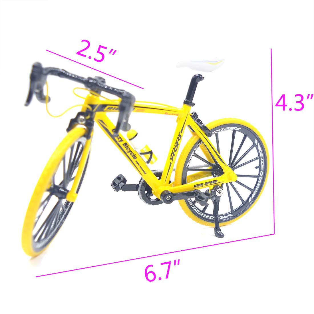 Ailejia Finger Racing Bicycle Mountain Bike Cake Topper Mini Dirt Bike Bicycle Model Cool Boy Toy (Racing Bicycle Red)