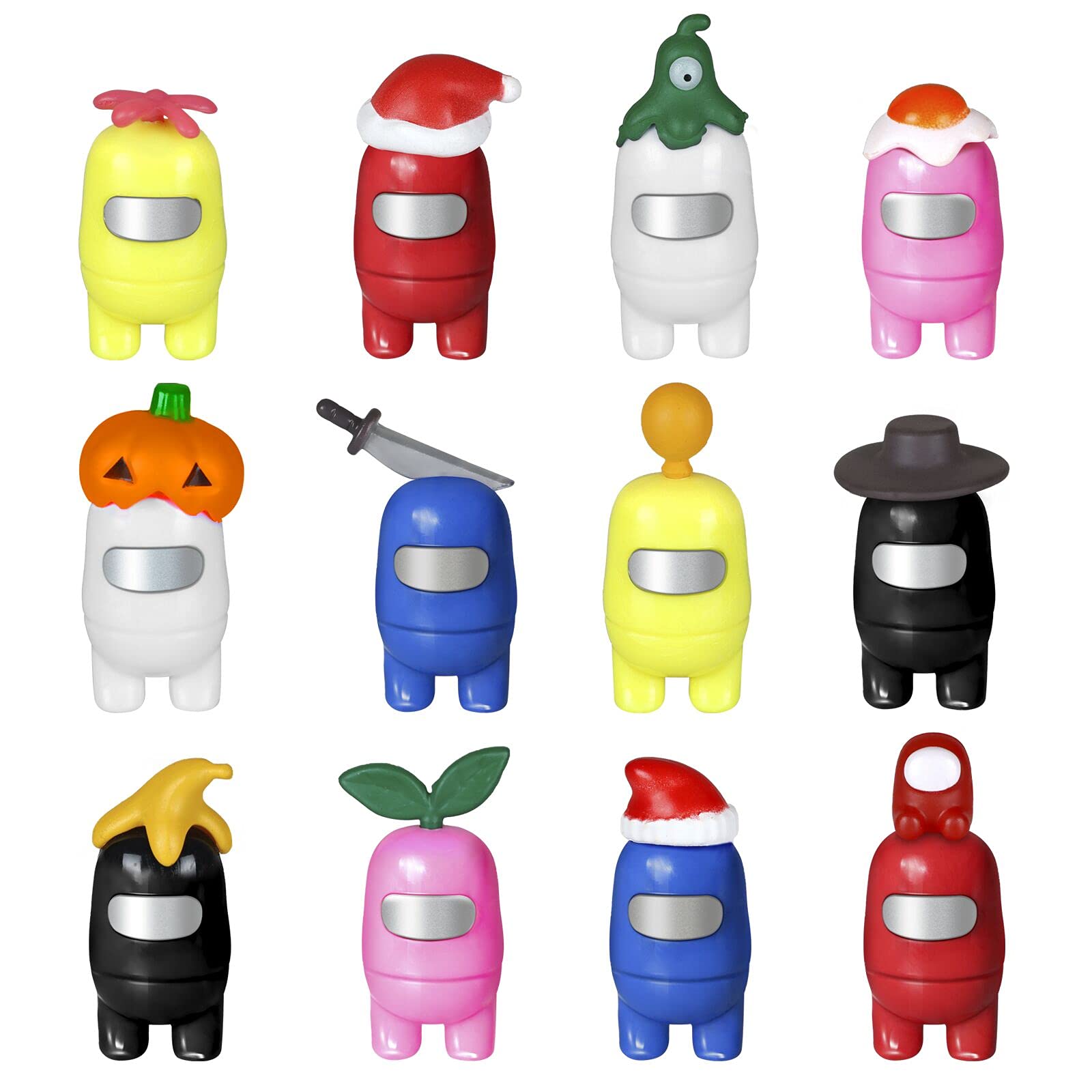Merch Figurines Set, Collection Toys For Game Fans, Mini Character Action Figure Decorations, Astronaut Crewmate Desk Toy Gift F