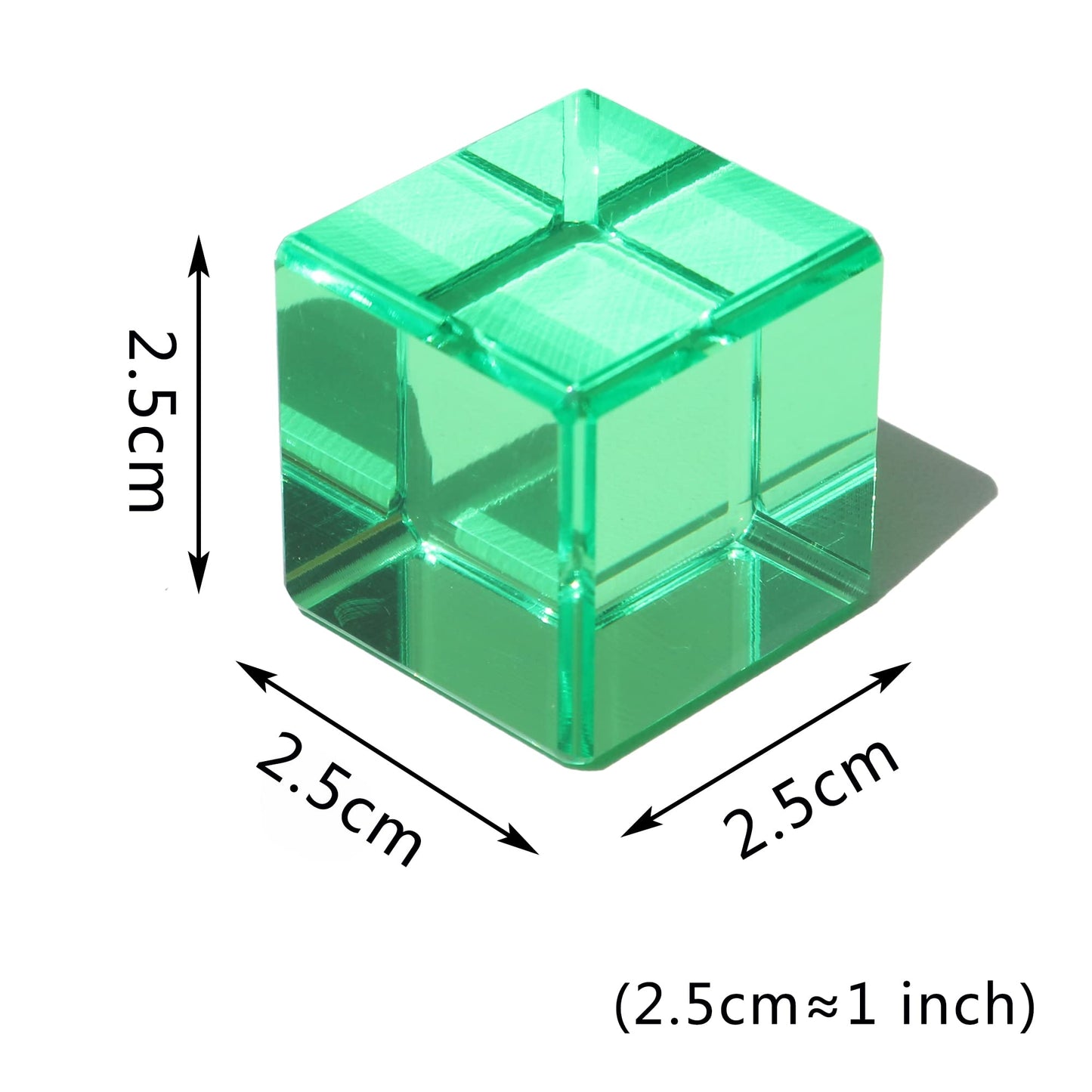 Koaics Rainbow Crystal Acrylic Cubes Children Learning Color Light Shadow Toy, Stacking Gem Blocks Sensory Building Blocks For K