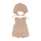 Miniland Clothes For Dolls 15'' Knitted Outfit Rompers & Bonnet - Eco, Made In Spain, Quality, Role Play, Educational