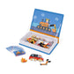 Janod Magnetic Racers Vehicle Game - 69 pcs, Cardboard, Multi-color, Ages 3+, Model J02715