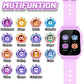 OVV Kids Waterproof Smart Watch D05-3, 1.44'' HD Touch Screen, Purple, Age 3-12, Music Player, Camera, 26 Games, Pedometer