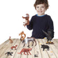 BRETOYIN Forest Animals Figures Playset 10PCS Woodland Animal Figurines Toys Set Plastic Animals Figure Tiger Figurine Wolf Figu