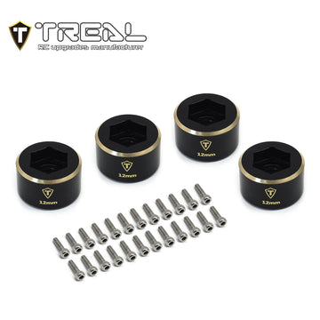 Treal 1.9 Wheel Hubs Brass Weights 9Mm/12Mm/15Mm/18Mm Widen Adapters Compatible With 1/10 Rc Crawlers (12Mm)