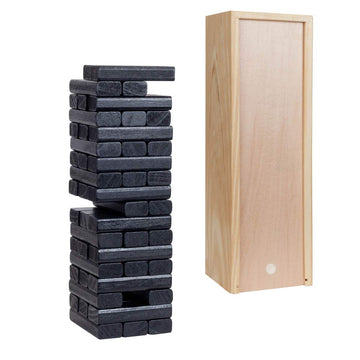 We Games Wooden Block Stacking Party Game For Adults, Tumble Tower Wedding Guest Book Alternative, Tabletop Games, Includes Stor