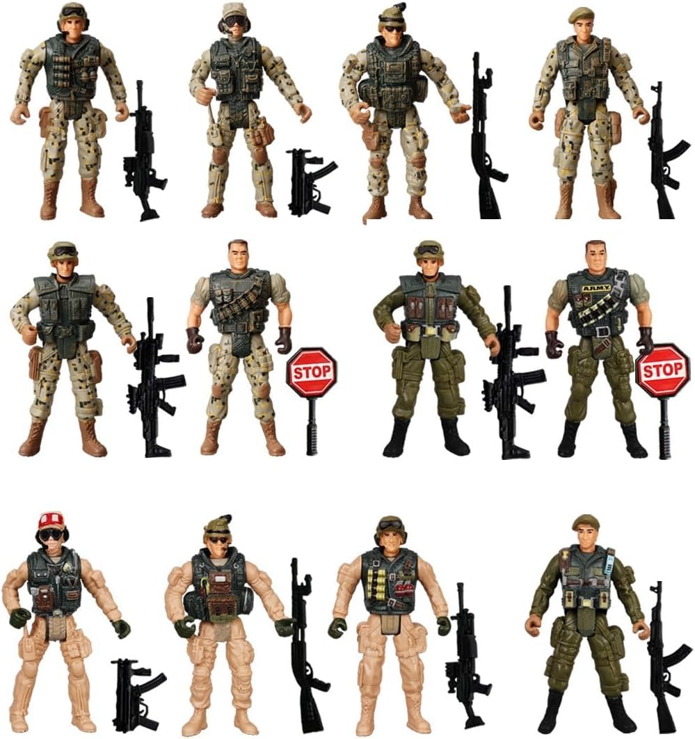 Ai-Fun 12PCS Action Figures Set, Special Force Soldier Figures, Fighting with Zombie Dead and Mercenary Figures Action Figures f