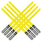 Pack of 8 Inflatable Light Saber decorative replica blade Toys - 8 Yellow Lightsabers - Great for Star Wars Parties and Favors  LARP  Halloween Costume  give Away  Christmas Stocking Stuffer