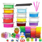 Promote Trader Combo Of 3 Toy Slime With 12 Crystal Slime +36 Air Dry Clay With Free Glitter And Tool For Kids Boys And Girls Ag