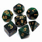 Creebuy Polyhedral Dnd Dice Set Glitter Dice For Dungeon And Dragons D&D Rpg Role Playing Games Green Mix Black Nebula Dice
