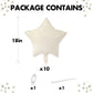 18 Inch Cream Star Balloons, 10 Pcs White Star Shape Foil Balloon Helium Balloons, Big Mylar Star Balloons For Wedding, Baby Sho