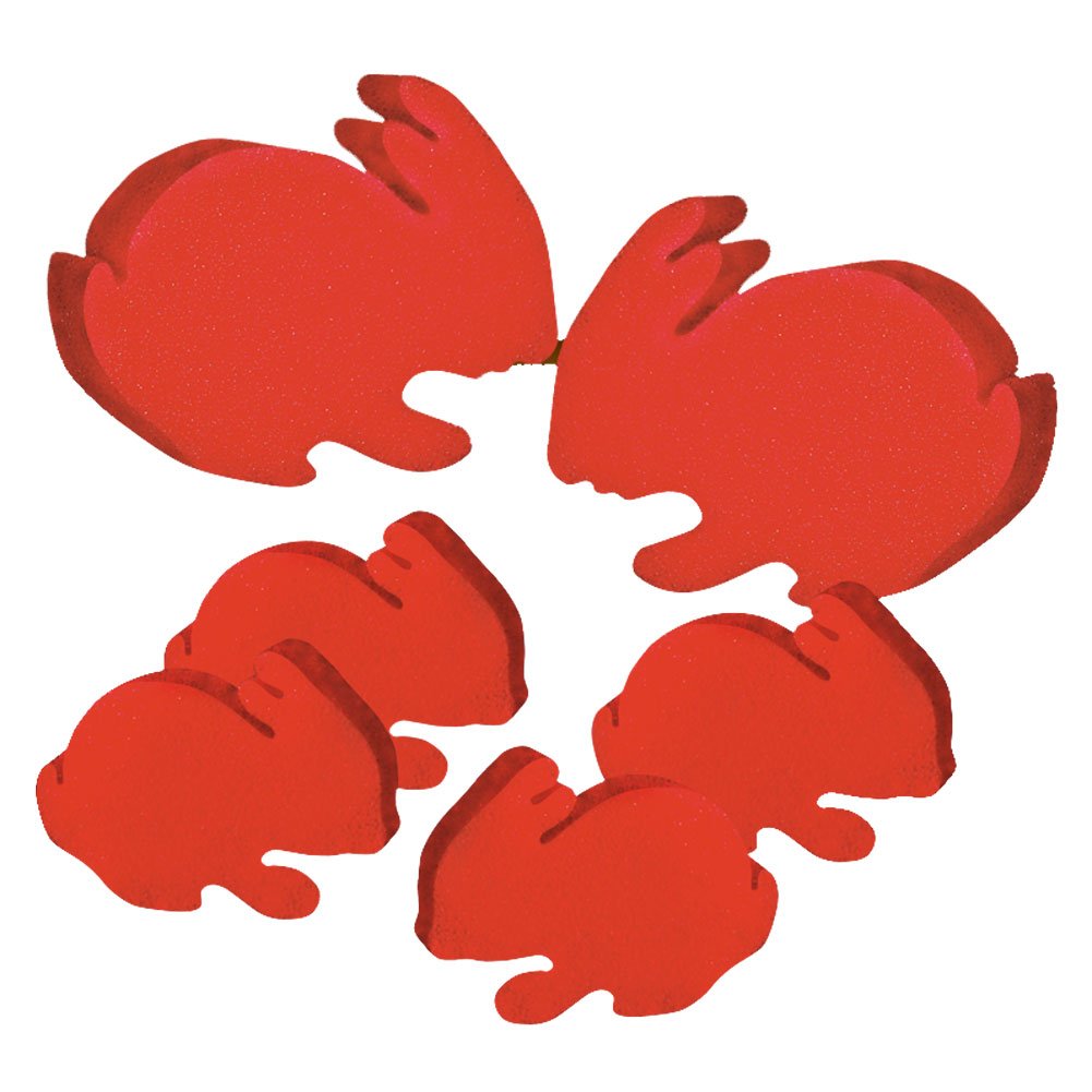 Loftus Multiplying Sponge Rabbits Trick Magic Set Turn 2 Rabbits Into 4, Red