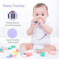 Unique Cute Silicone Newborn Baby Girl Shower Gifts Piano Teething Toy- Black and White High Contrast Visual Stimulation Develop