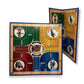 Generic Colombian Parques Board Game - 50x50 cm, Plegable, Doble Cara, for 4-6 Players, Multicolor, Plastic
