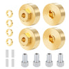 Que-T 1 Set Metal Brass Wheel Weights Hex Adapter for 1/24 AXIAL SCX24 Deadbolt AXI90081 AXI00001 AXI00002 RC Crawler Car Upgrad