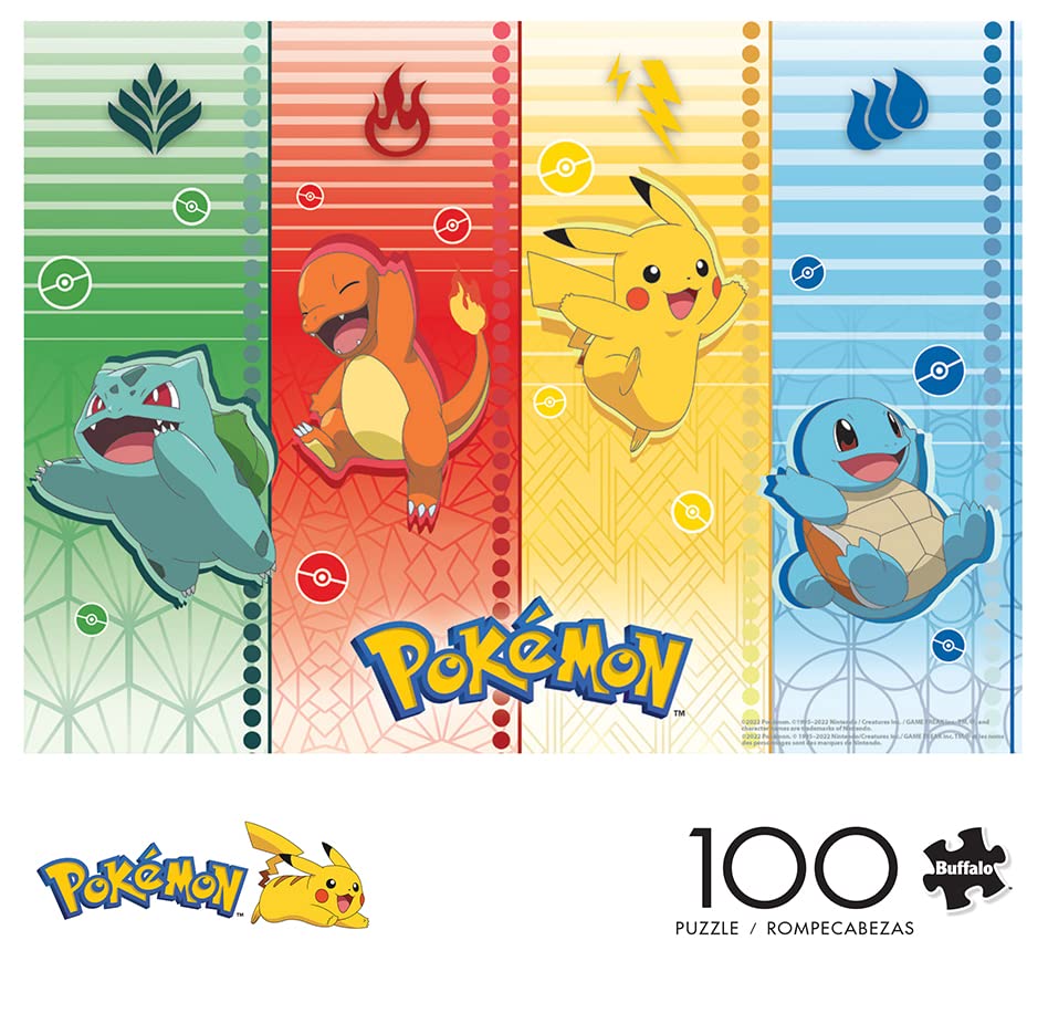 Buffalo Games - Pokémon - Pokemon Sports - 100 Piece Jigsaw Puzzle For Families Challenging Puzzle Perfect For Game Nights - Finished Puzzle Size Is 15.00 X 11.00