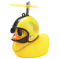 Wonuu Rubber Duck Car Ornaments Yellow Duck Car Dashboard Decorations Cool Glasses Duck With Propeller Helmet (Pineapple-Yellow)