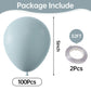Kalor Retro Misty Blue Balloons,100 Pcs 5 Inch Mini Matte Latex Balloons For Balloon Garland Arch, Birthday Decoration, Wedding Party, Baby Shower Decorations
