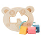 Ilsmysutra Montessori Wood Shape Sorting Building Blocks For Preschool Educational Toy Heart|Toys For Baby|Developmental Baby To