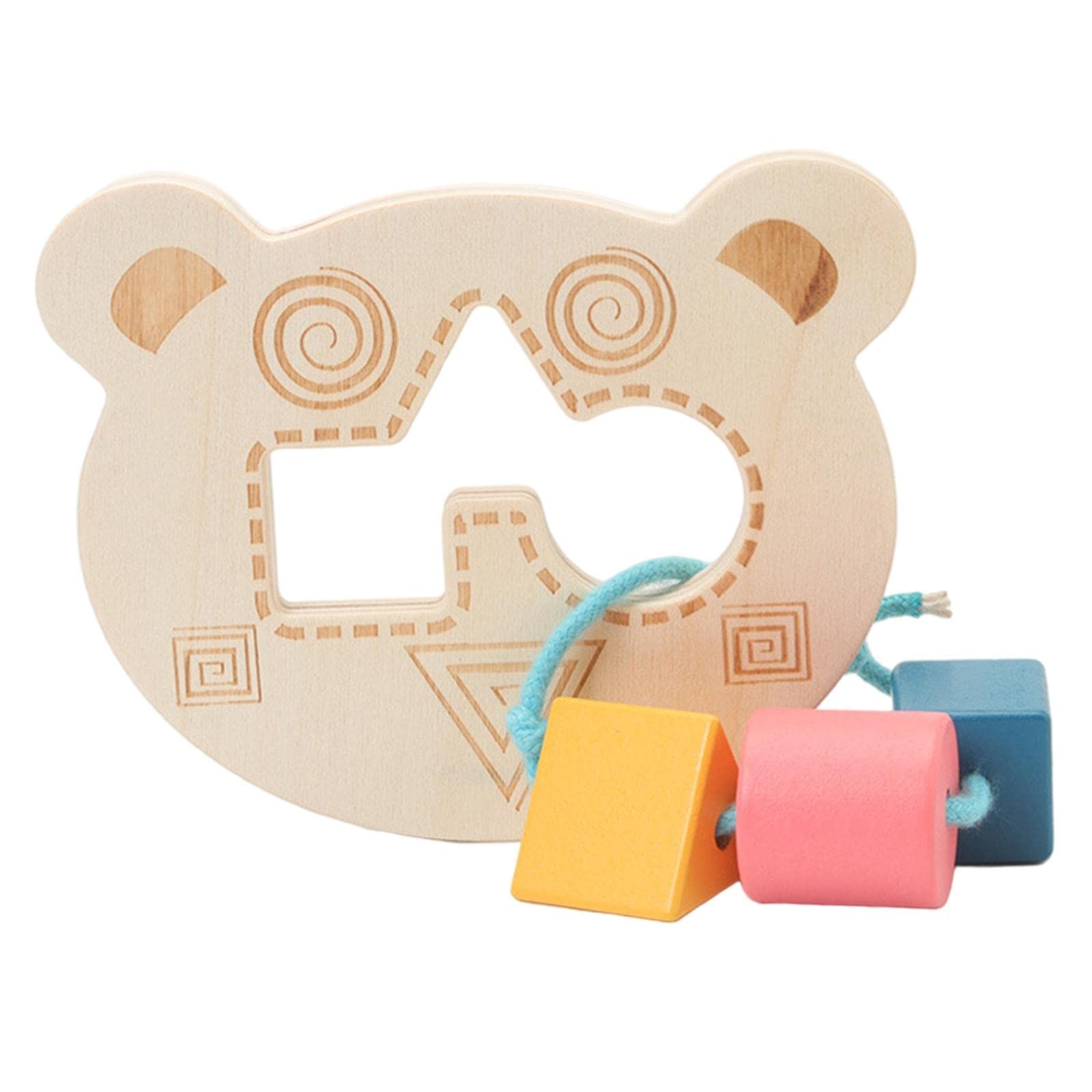 Ilsmysutra Montessori Wood Shape Sorting Building Blocks For Preschool Educational Toy Heart|Toys For Baby|Developmental Baby To