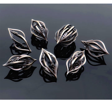 CREEBUY Metal DND Game Dice Set: Arcanum Dice for Dungeon and Dragons Table Games-Metal 3D Printed Hollow Dice Polyhedral D&D RP