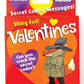 Playhouse Secret Codes Shiny Foil 28 Card Valentine Exchange Box With Envelopes For Kids