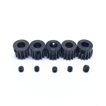 KingVal Replacement 5PCS M1 8mm 13T 14T 15T 16T 17T Steel Pinion Motor Gear Compatible with 1/5 RC Car Brushed Brushless Motor