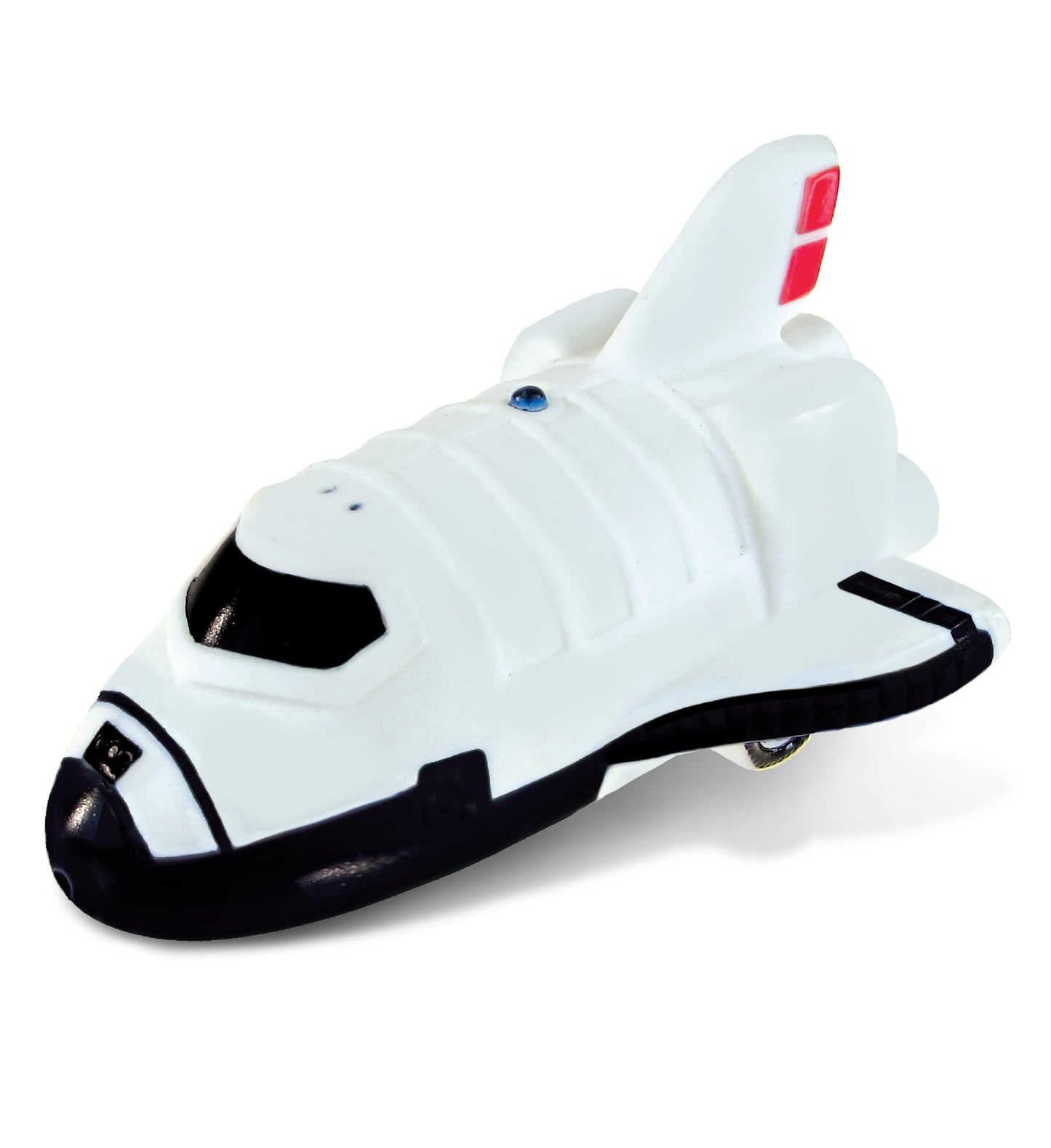 Dollibu Space Shuttle Bath Buddy Squirter Toy - Floating Rubber Baby Space Themed Bath Toy Plane, Fun Water Bath Toys For Kids And Baby, Cute Bathtime Space Bath Toys For Bathtub, Pool - 3 Inches