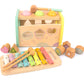 Woodenfun Hammering Pounding Toys Wooden Educational Toy Xylophone Shape Sorter, Birthday Gift For 1 2 3 Years Boys Girls Baby Toddler Kids Developmental Montessori Learning Toy (Yellow)