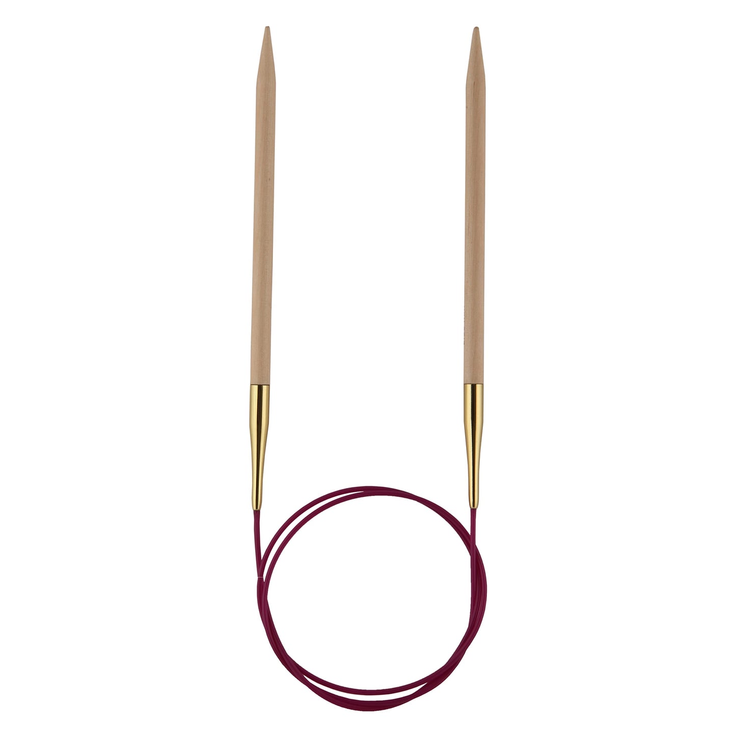 KNITPRO 80 cm x 10 mm Basix Fixed Circular Needles, Birch