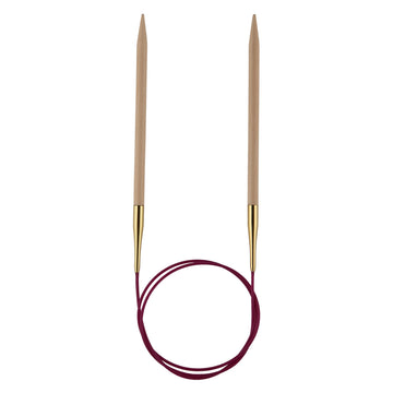 KNITPRO 80 cm x 10 mm Basix Fixed Circular Needles, Birch