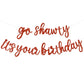 Beishida Red Go Shawty It'S Your Birthday Banner -11.4Feet, No Diy - Hip Hop Theme Glitter Happy Birthday Banner - Pre-Strung -