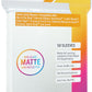 Matte Board Game Sleeves | Pack of 50 Matte Sleeves | 72 by 122 mm Card Sleeves Optimized for Use with Tarot Cards | enhanced Card Protection | FFG Orange Color Code | Made by Gamegenic