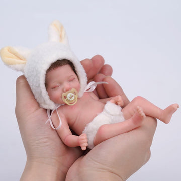 Babeside Miniature Reborn Baby Dolls Silicone Full Body - 6-Inch Soft Body Mini Realistic-Newborn Baby Dolls With Real Life Tiny Baby Doll With Gifts Box For Kids 12+