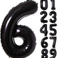 Atpata Funky Black Number Foil Balloons for Numeric Milestone Parties (40 INCH, 6)