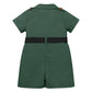 Idopip Baby Girls Wild Safari Outfit First Birthday Romper + Hat Jumpsuit Toddler Summer Party Clothes Set Overall Shorts Photo Shoot Bodysuit With Belt Green 0-6 Months
