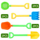 Skylety 8 Pieces Kids Beach Sand Shovels Colorful Plastic Rake Beach Sand Sifter Toy Shovel For Teens Garden Snow Beach Toys(Cut