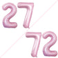 Goer Number 27 Balloons For 27Th Birthday Party Decorations,42 Inch Jumbo Foil Helium 72 Balloons For 72Nd Birthday Party Decoration (Light Pink)