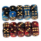 Yiotfandoll 20PCS Polyhedral Dice D6 Dice 16mm Acrylic 6 Sided Dice Game Dice for RPG MTG DND Dice Table Games (Blue Black and R