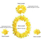 Bajotal Hawaiian Luau Hula Grass Skirt With Large Flower Costume Set For Dance Party Decorations Favors (16'' - Yellow)