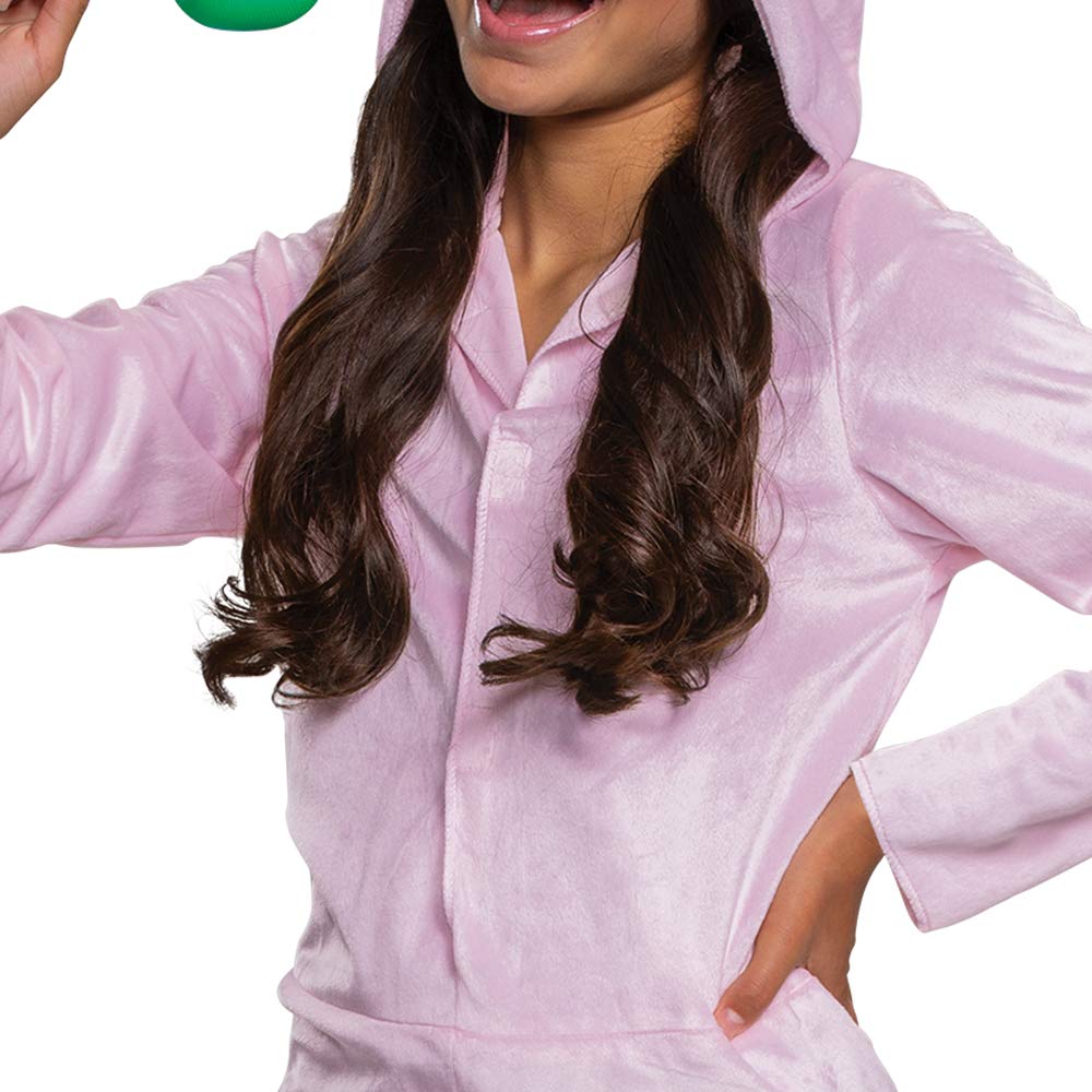 Jigglypuff Pokemon Kids Costume, Official Pokemon Hooded Jumpsuit With Microphone, Classic Size Large (10-12) Multicolored