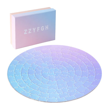 Zzyfgh Round Jigsaw Puzzle, Impossible Challenge 120 Pieces Color Changing Iridescent Acrylic Difficult Puzzles Game For Adult