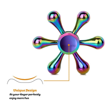 Scione Metal Fidget Spinner, Sensory Hand Fidget Toy 5 Pack-Anxiety Toys Stress Relief Reducer, Party Favors For Kid Adult, Easter Day Gifts For Kids, Classroom Prizes, Party Favors Supplies