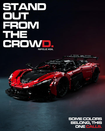 Nifeliz ASIL Sports Car Building Set - 1:8 Scale, 4099 PCS, Red, NF10293, Advanced Collectible Model for Adults, Ideal Gift for Racing Fans